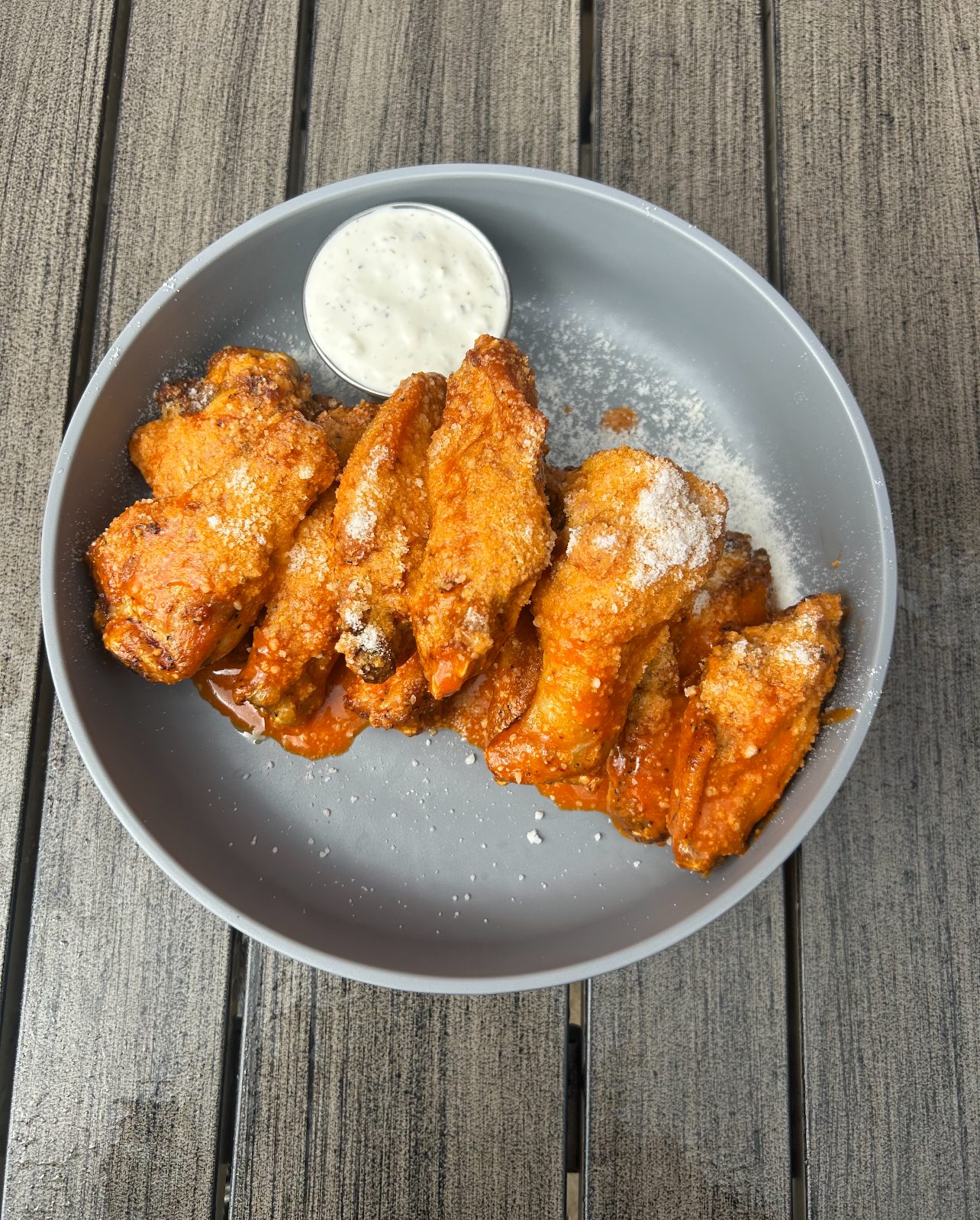 Buffalo Garlic Parm Wings